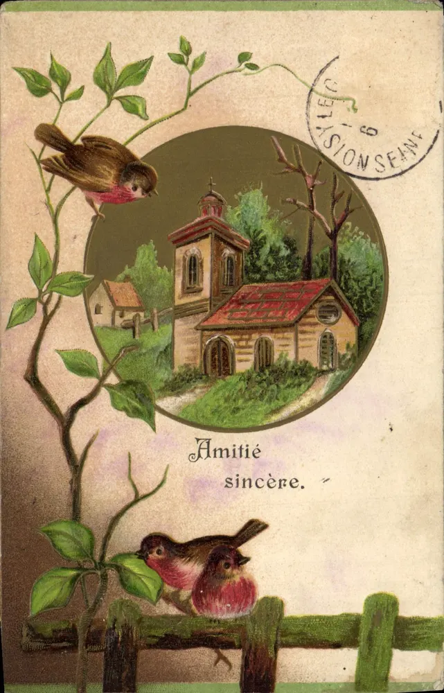 Zamek La Vassion-Seine — Szczerona przyjaźń — wydawca nieznany - Awers