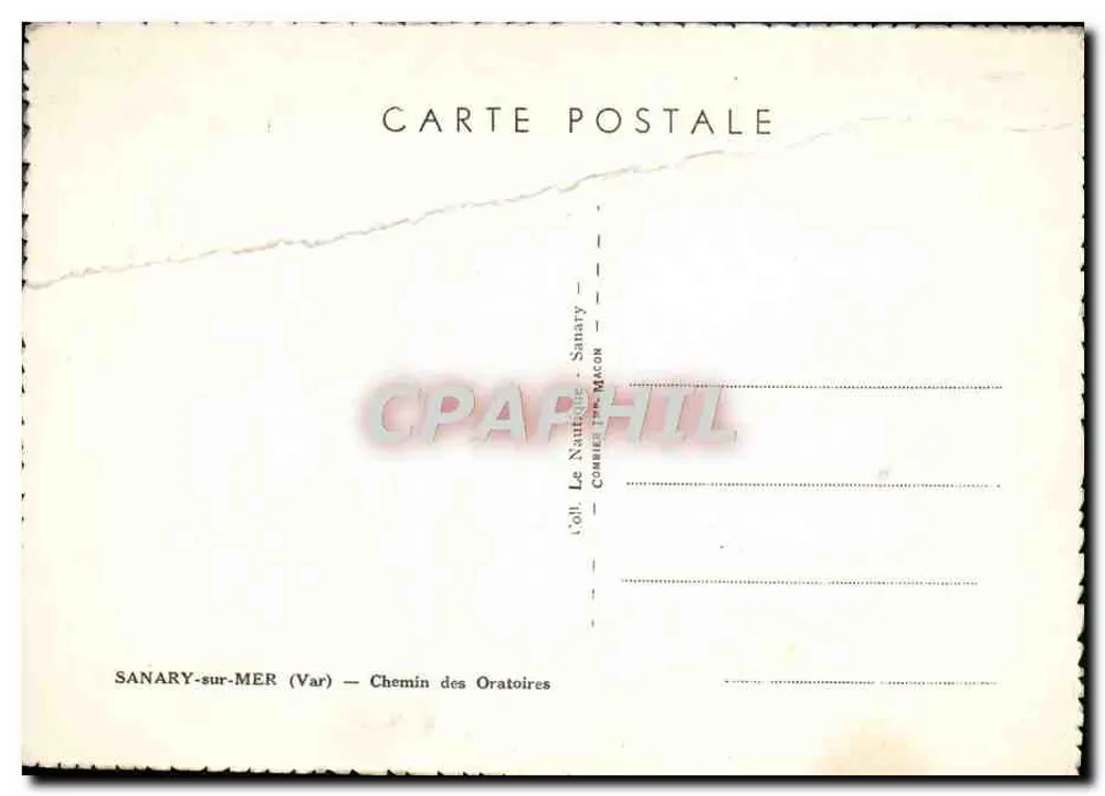 Sanary-sur-Mer — Vue du coll. Le Nautique — éditeur Sanary-Macon - Verso