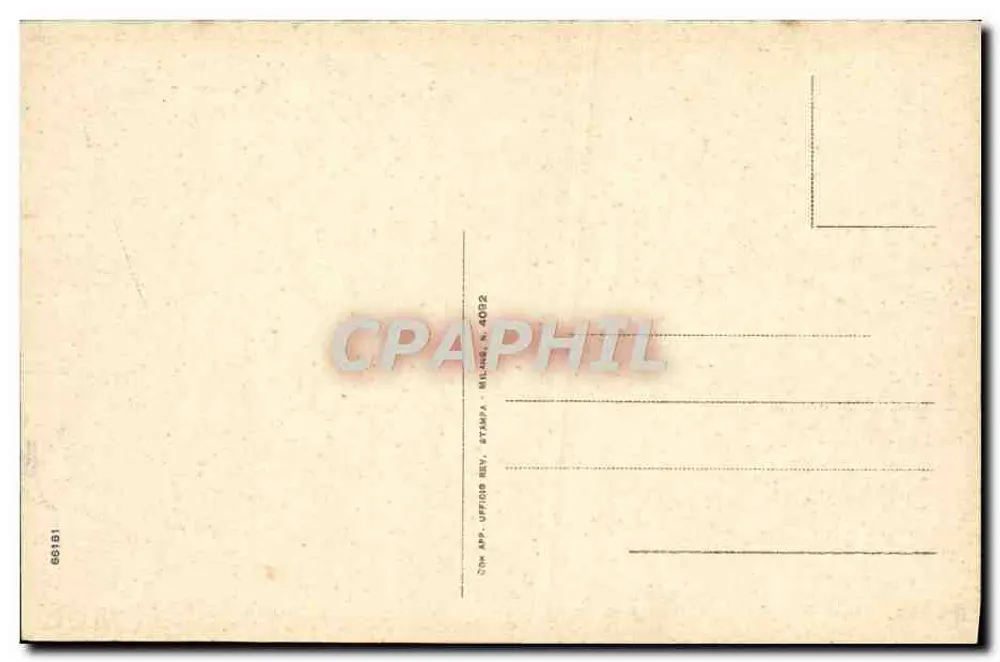 Cafania - Etna — vista do vulcão com fumaça — editor Stampa Milana N. 4092 - Verso
