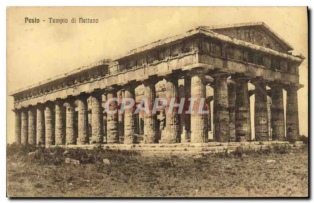 Pesto - Tempel van Neptunus — uitgever Vincenzo Cataneo - Salerno, n° r8666 - Voorkant