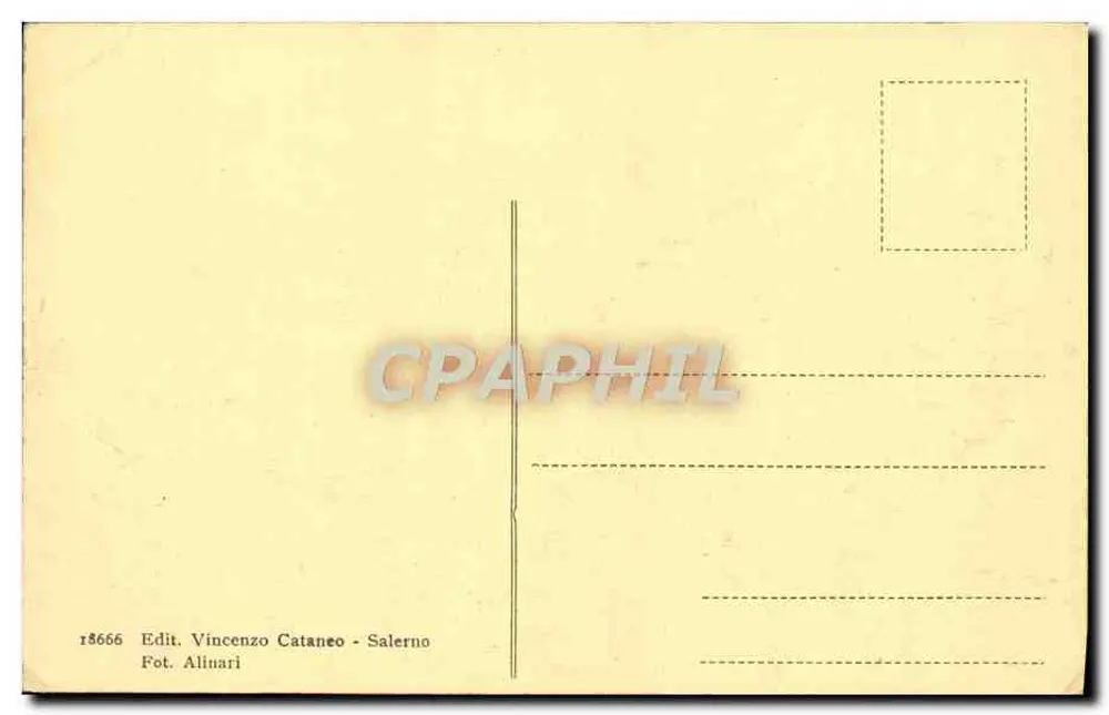 Pesto - Tempel van Neptunus — uitgever Vincenzo Cataneo - Salerno, n° r8666 - Achterkant