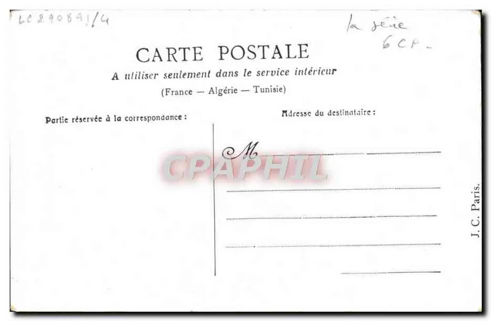 Der galante Fotograf — Studio-Szene — J.C. Paris - Rückseite