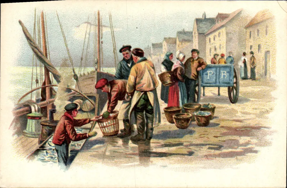 Fischmarkt — Hafen-Szene — PhoscaO, Nr. 0892 - Vorderseite
