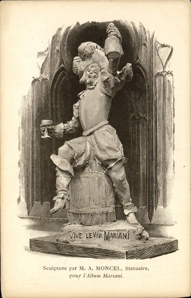 Statue des Herrn A. Moncel — Skulptur für das Mariani-Album — Verleger Mariani, Seriennummer nicht sichtbar - Vorderseite