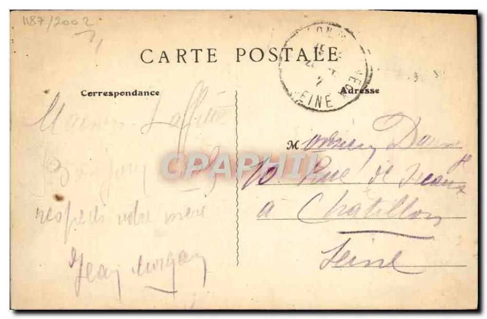 Camp de Maisons-Laffitte — Ein Eckchen des Lagers — B. E., Paris - Rückseite