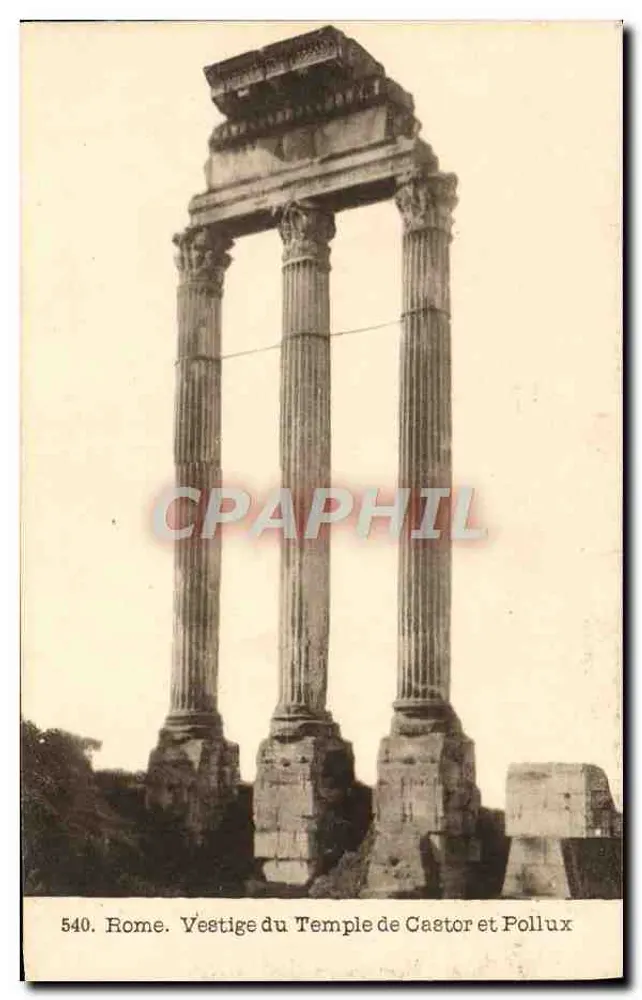 Rom. Ruinen des Tempels von Castor und Pollux — 540 — Maison d'Art, Brüssel - Vorderseite