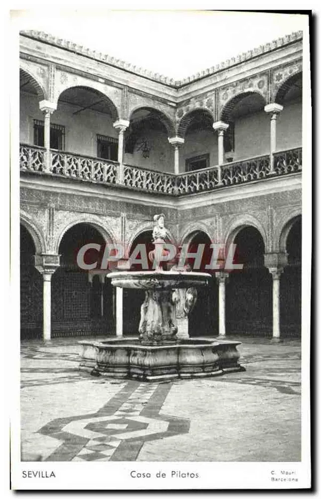 Sevilha — Pátio interior da Casa de Pilatos — C. Mauri, Barcelona - Frente