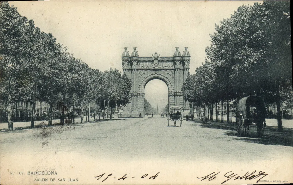 Arco do Triunfo de Barcelona — Salão de San Juan — Thomas, Barcelona, N° 107 - Frente