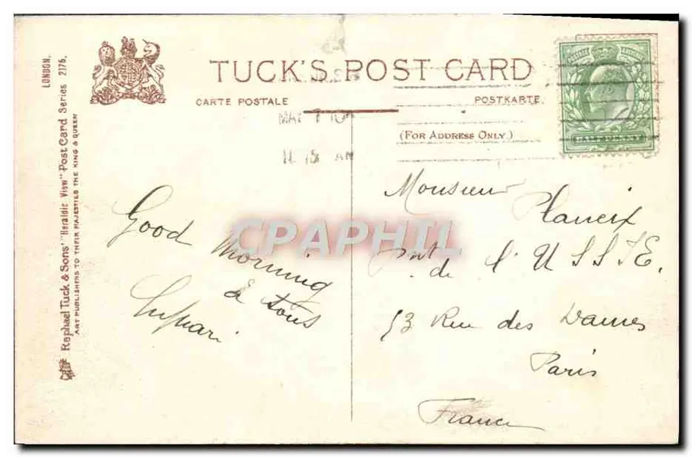 Rotton Row — Londres — editor Tuck & Sons, série 2775 - Verso