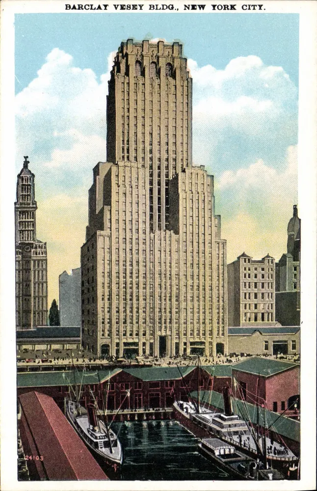 Barclay-Vesey Building — New York City — Verlag: Manhattan Post Card Co. - Vorderseite