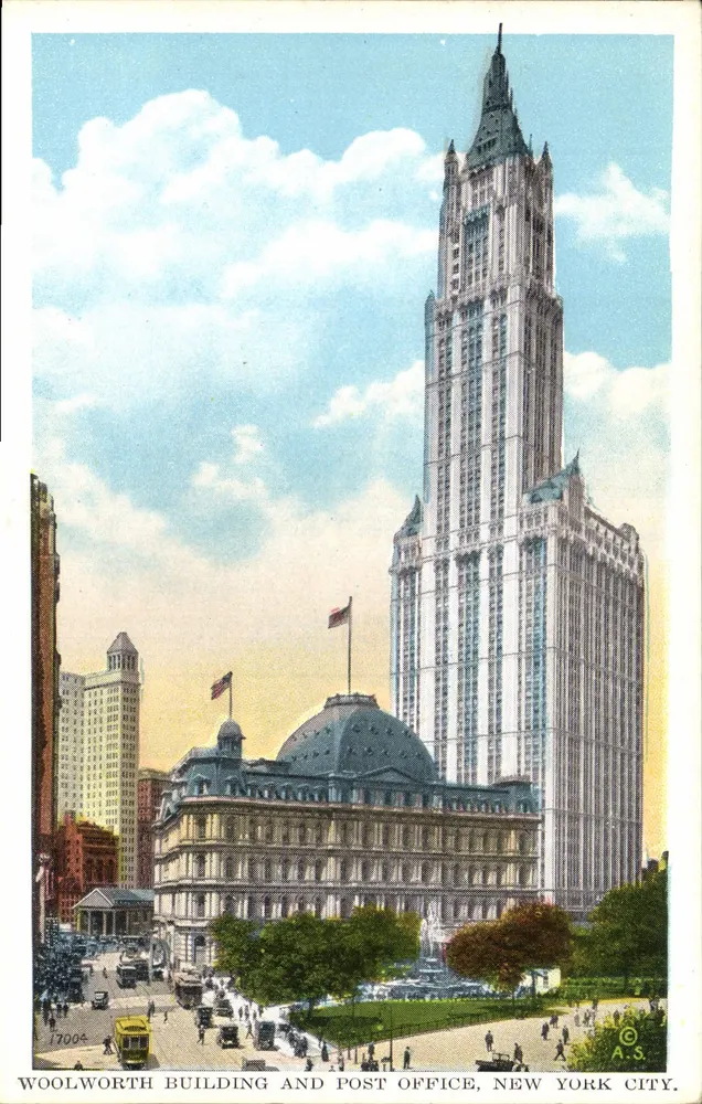 Woolworth Building und Postamt — New York City — A.S. Verlag, Nr. 17004 - Vorderseite