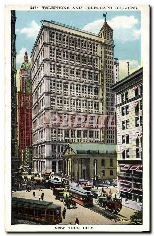 Telefon- und Telegraphenbau — New York City — W.J. ROGGE, n° 527 - Vorderseite