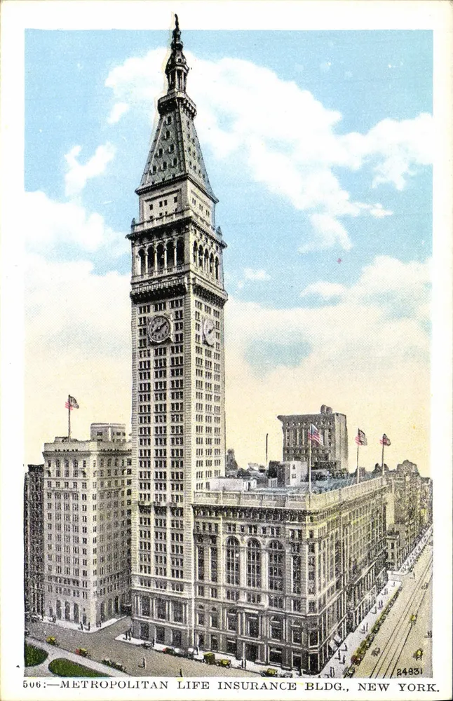 Metropolitan Life Insurance Bldg. — New York — Pub. by Manhattan Post Card Co. - Vorderseite