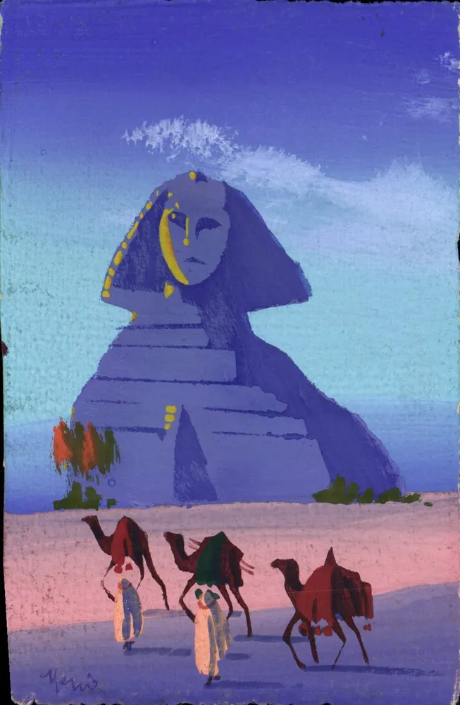 Sfinx van Egypte — artistieke illustratie — ondertekend door 'Meris' - Voorkant