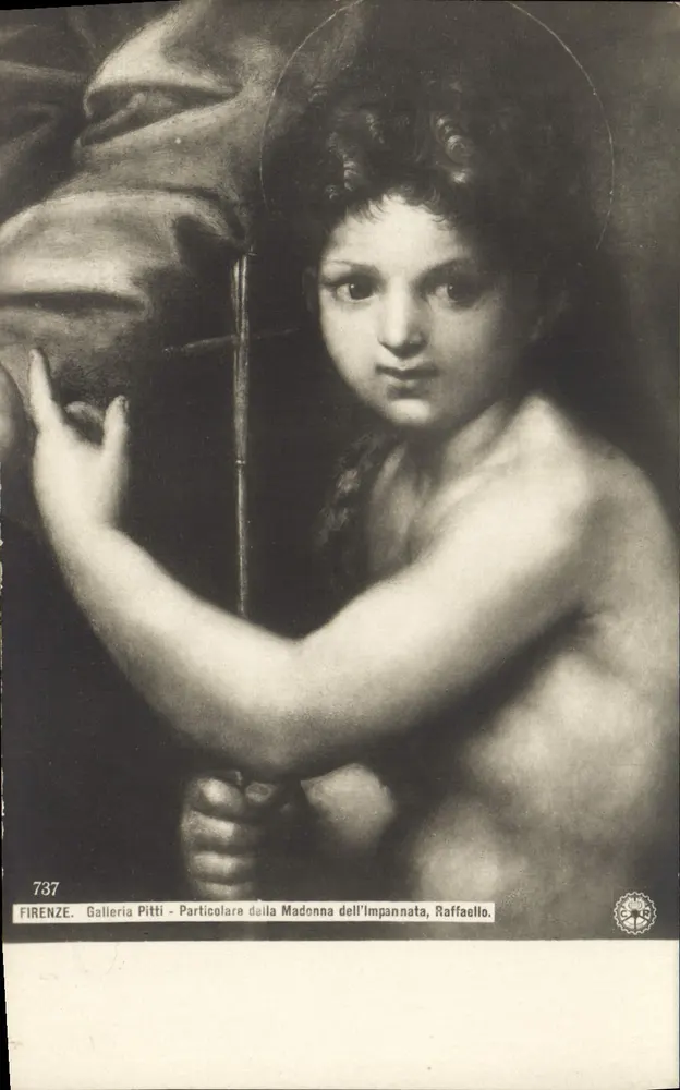 Madonna dell'Impannata — Detail des Kindes Christi — Galleria Pitti, Florenz - Vorderseite