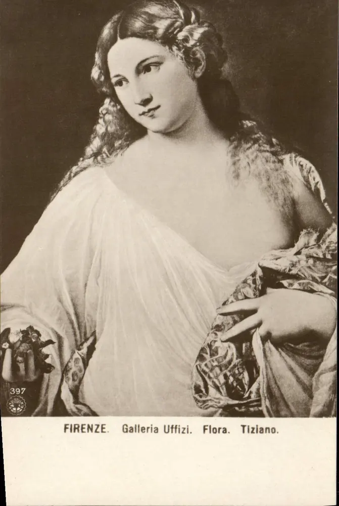 Flora — Tiziano — Galerie Uffizi, Florenz — NPG - Vorderseite