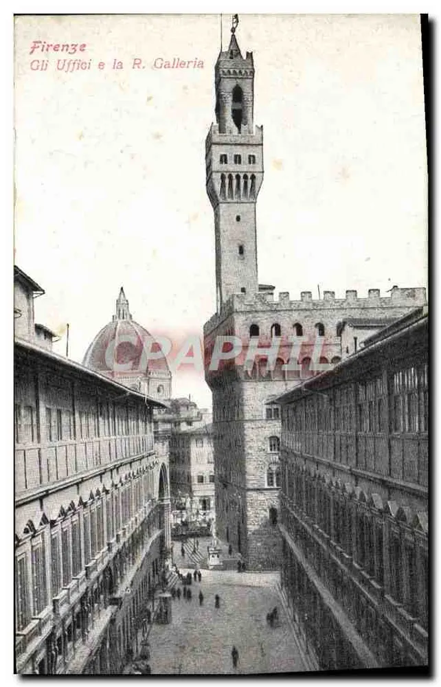 Florenz — Die Ämter und die Königsgalerie — Visto Rev. Stampa, Milano - Vorderseite