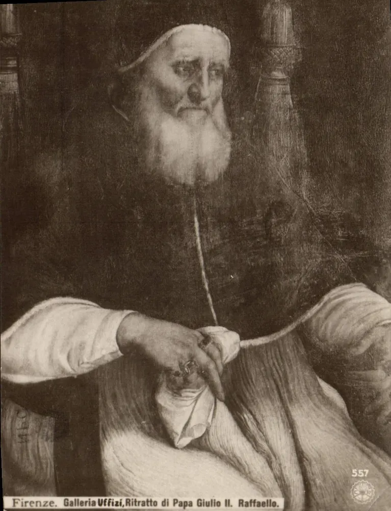 Porträt des Papstes Julius II. Raphael — Florenz. Uffizi-Galerie — n° 557 - Vorderseite