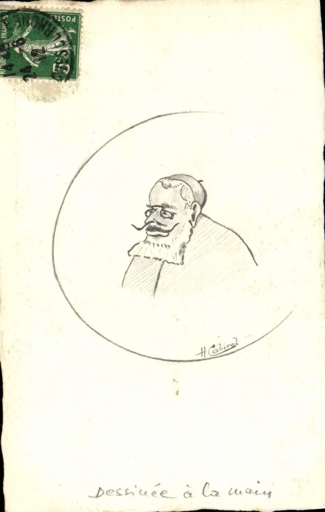 Portrait de Monsieur Calinard — dessin à la mine — H. Calinard - Recto