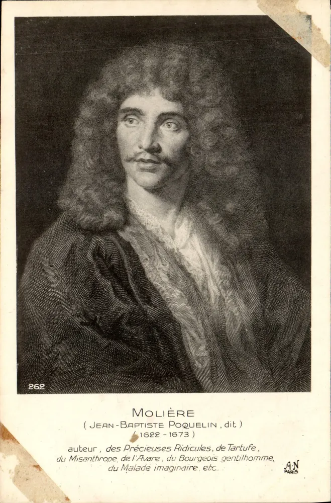 Molière — graviertes Porträt — A.N. PARIS, n° 262 - Vorderseite