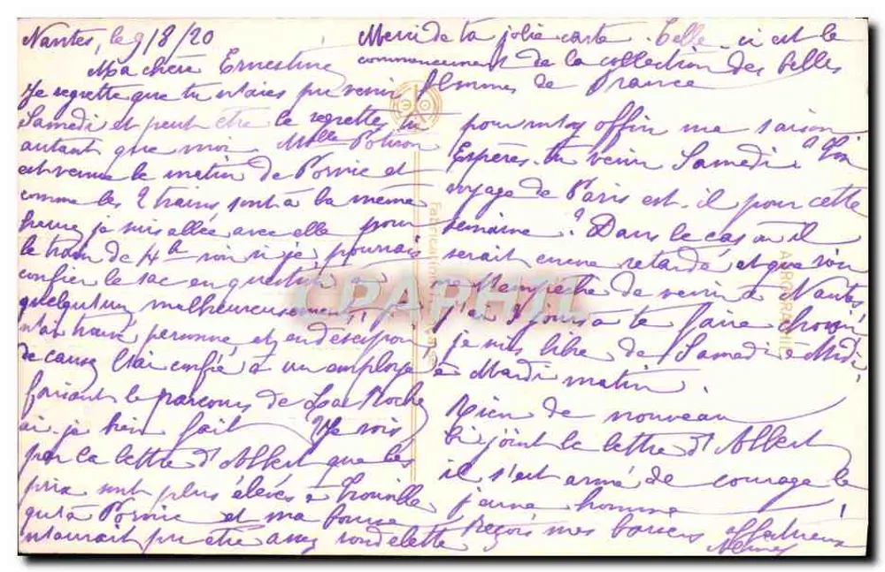 Der Saphir — Die Schönsten Frauen Frankreichs — AN Paris - Rückseite