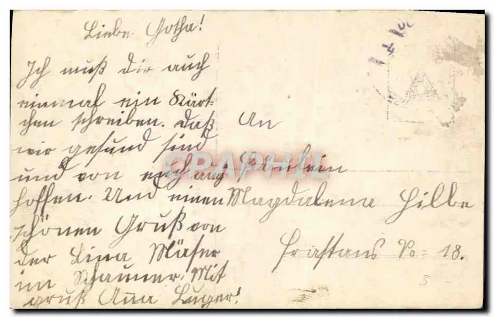 Soldat und Schutzengel — anonymer Verlag, Nr. 6875/76 - Rückseite