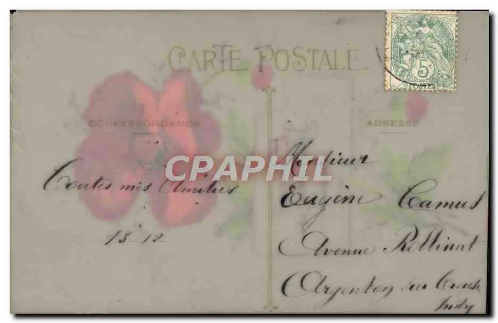 Roter Mohn — Herzerwärmender und ehrlicher Erinnerungskarte — Ansichtskarte - Rückseite