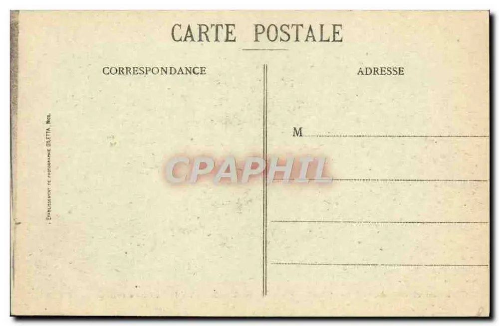 Environ de Menton (A.-M.) - Sainte-Agnès - Vieille rue Sarrasine (alt. 670) — Édition Gilletta, n° 3825 - Verso
