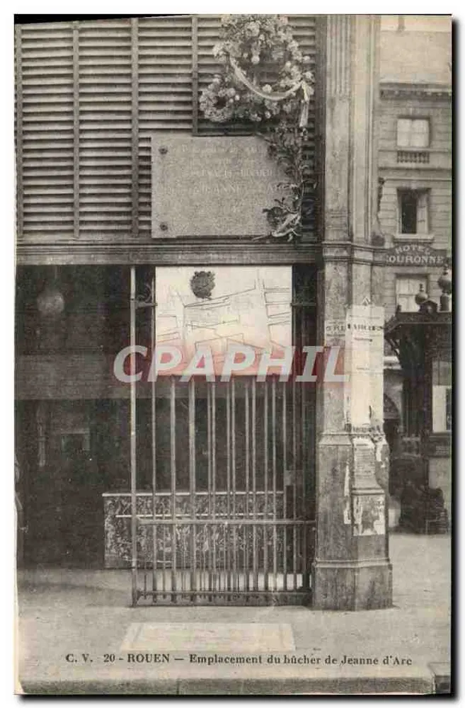 Rouen — Locatie van het brandoffer van Jeanne d'Arc — C.V. 20 - Voorkant