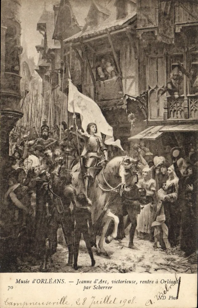 Jeanne d'Arc siegreich, kehrt nach Orléans zurück — Musée d'Orléans, von Scherrer — Nr. 70 - Vorderseite