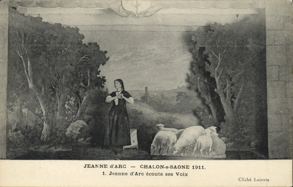 Jeanne d'Arc hört auf ihre Stimmen — Chalon-sur-Saône 1911 — Cliché Lacoste - Vorderseite