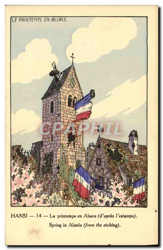 Frühling in Elsass — HANSI n°14 — Verlag P. J. Gallais et Cie, Paris - Vorderseite