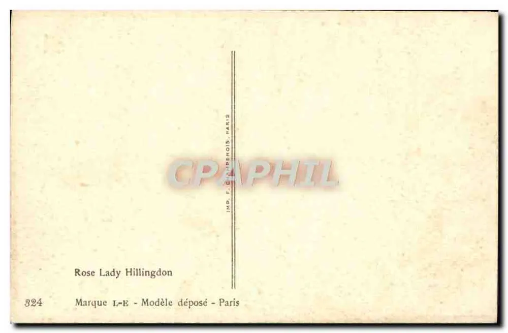 Rosier Lady Hillingdon — Illustration von Millot — Impr. E. C. Paris - Rückseite