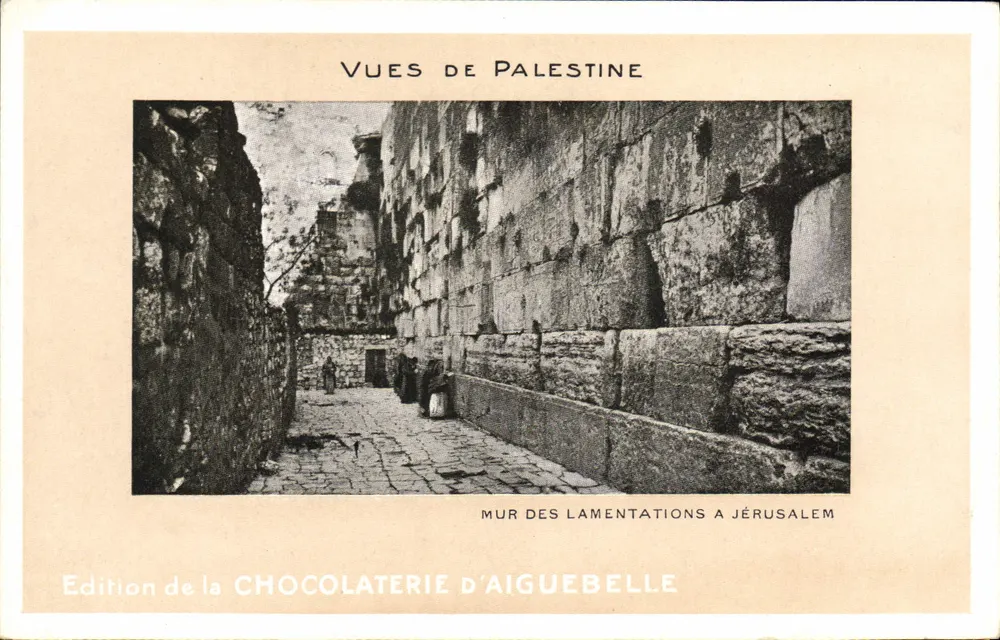 Muro das Lamentações em Jerusalém — Vistas da Palestina — Edição da Chocolaterie d'Aiguebelle - Frente