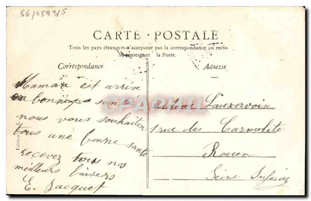 Um beijo de Paris — n°861059315 - Verso