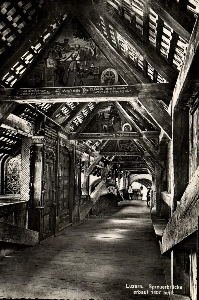Luzern. Spreuerbrücke — editor Photoglob-Wehrli A.-G., Zurique — n° 4368 - Frente