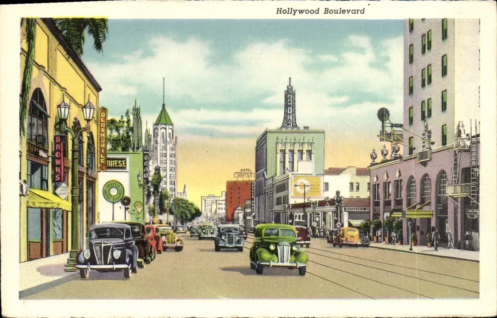 Hollywood Boulevard — vista da rua — editor não visível - Frente