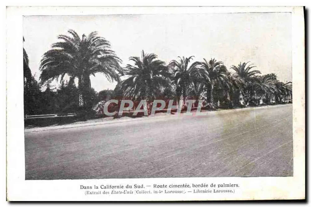 Südkalifornien — Betonstraße mit Palmen — Librairie Larousse - Vorderseite