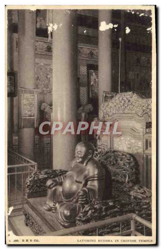 Lachender Buddha in einem chinesischen Tempel — R.H.D. Co., n° 933 - Vorderseite
