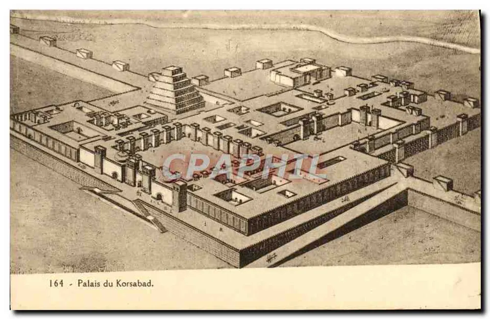 Palácio do Korsabad — reconstrução — Maison d'Art, Bruxelas, n° 164 - Frente