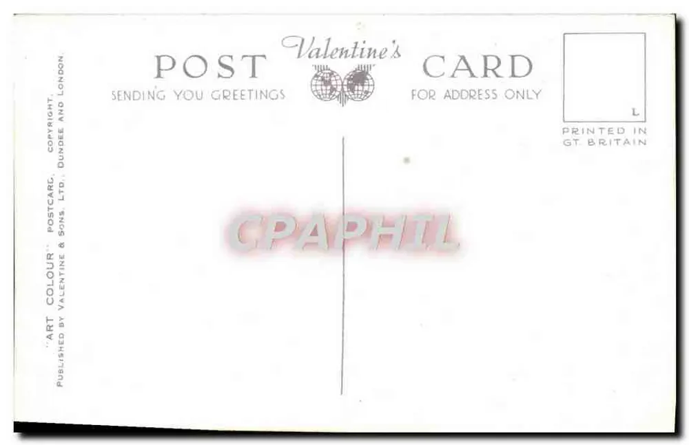 Kaplica Świętego Jerzego i Zamek w Windsorze — A.657 — Wydawca Valentine's Postcard & Sons, Ltd. - Rewers