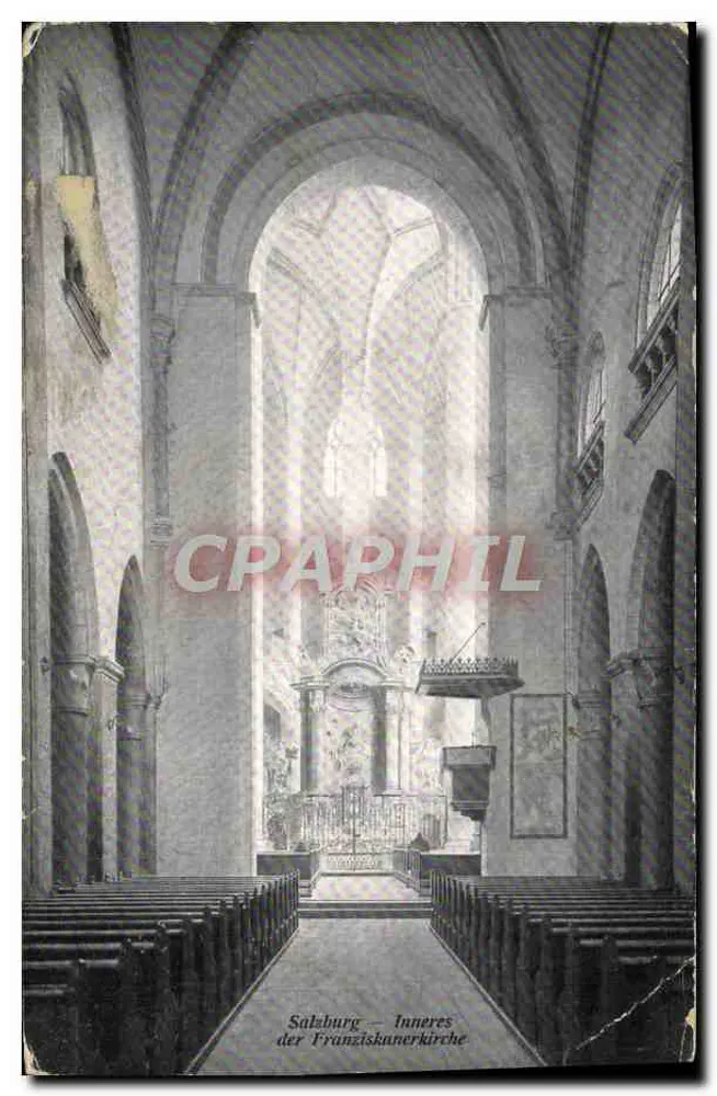 Salzbourg — Intérieur de l'église franciscaine — éditeur : Salzbourg - Vorderseite