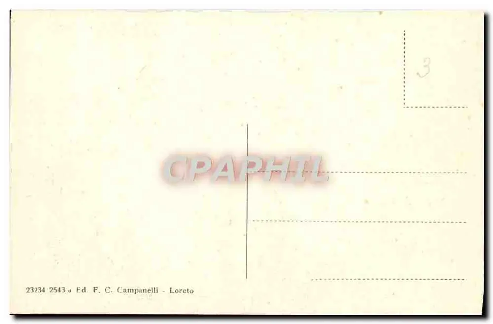 Loreto - Basílica e Piazza della Madonna — Editor F. Campanelli, n° 23234 - Verso