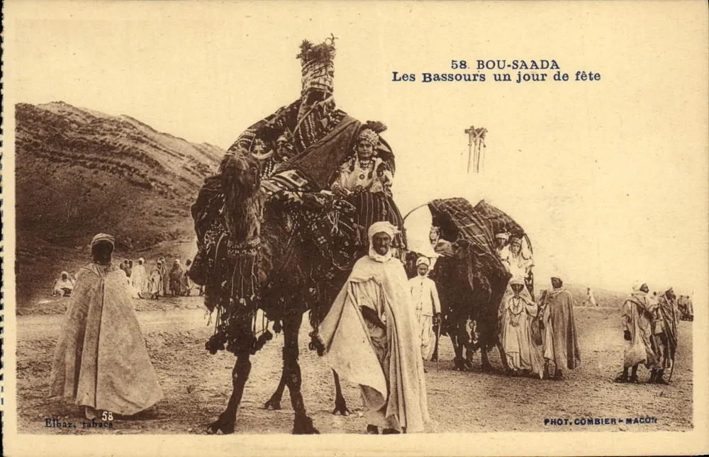 Bou-Saada — Die Bassours an einem Festtag — Phot. Combier - Macon, n°58 - Vorderseite
