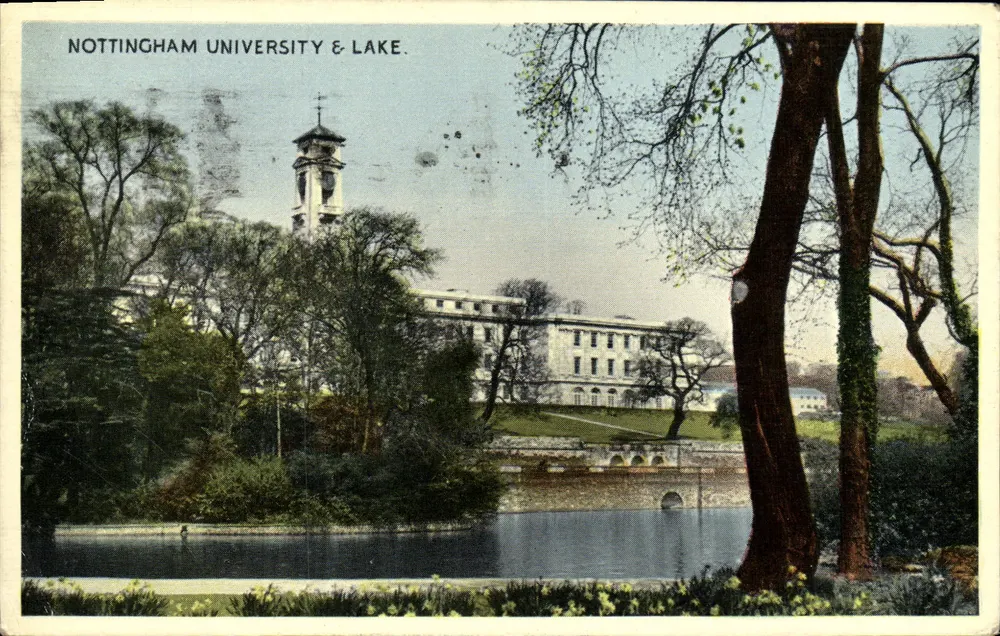 Universität Nottingham & See — E. T. W. Dennis & Sons, Ltd., London und Scarborough - Vorderseite