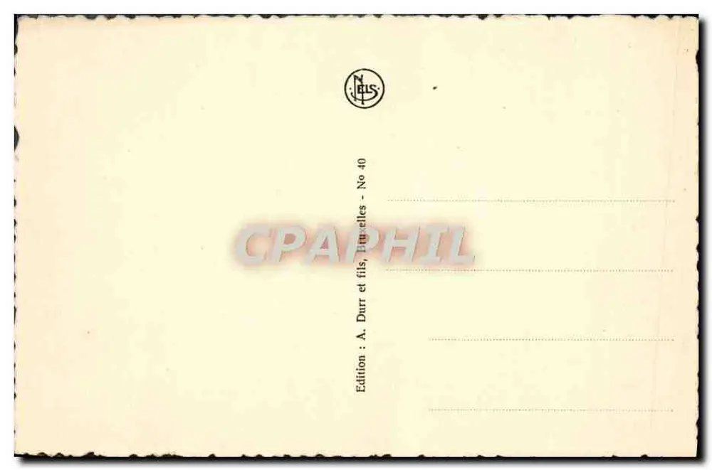 Bruxelas - Monumento Léopold II - Editor A. Durr e filhos, Bruxelas, n° 40 - Verso