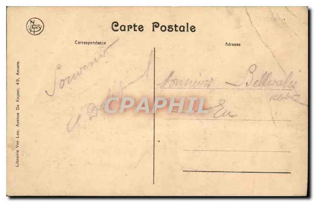 Antwerpen — Eingang zum Zoologischen Garten — Verlag N.ELS - Rückseite