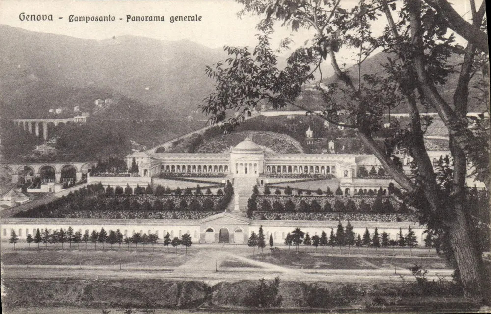 Gênova - Camposanto - Panorama geral — B. & C., Zurique, n° 8615 - Frente