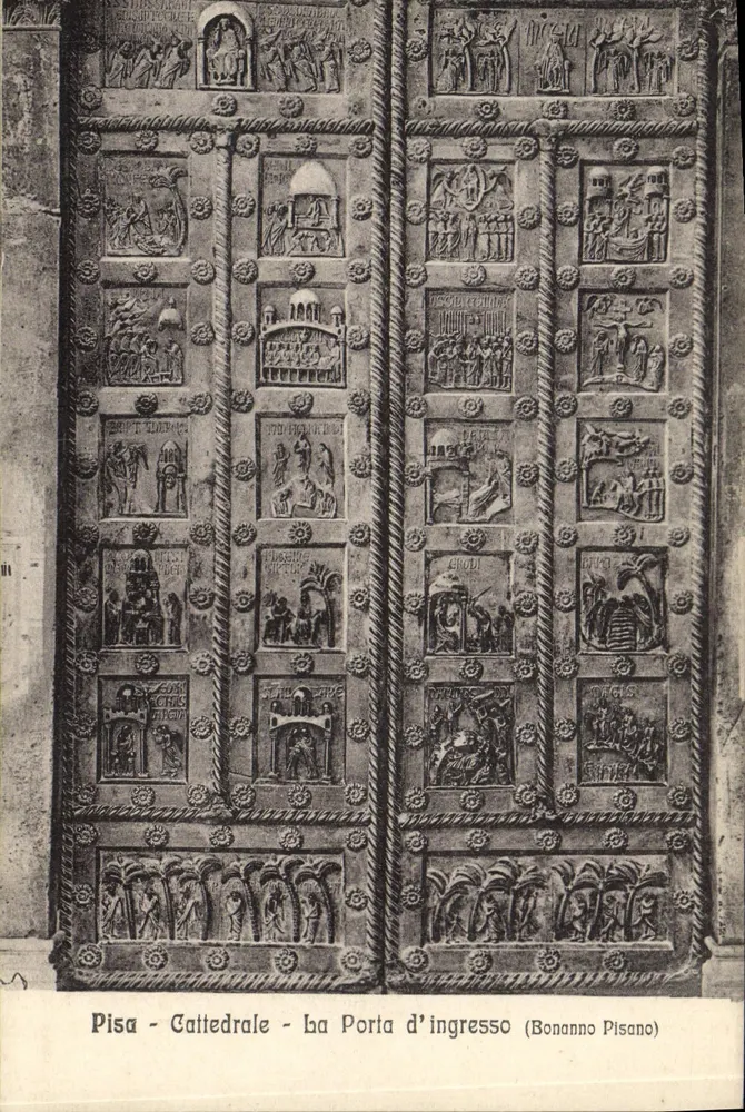 Pisa - Kathedrale - Die Porta d'ingresso (Bonanno Pisano) - Vorderseite