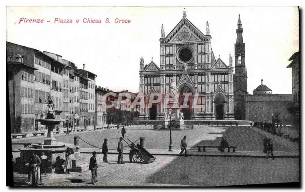 Firenze - Piazza e Igreja de S. Croce — Visto Rev. Stampe - Milano - 3826 - Frente